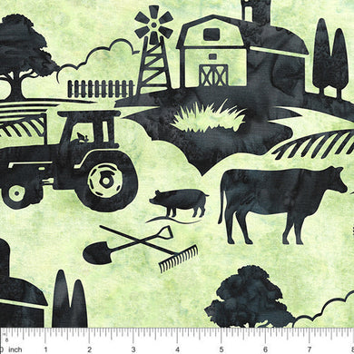 2024 AISH - Farm Scene Batik Fabric by Island Batiks sold by the Yard