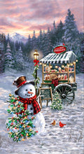 Load image into Gallery viewer, Snowman & Trucks 24" Panel by Timeless Treasures DG-CD2880  MULTI