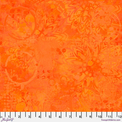 Freespirit Fabrics Tonal Graffiti - Orange || Textures PWSP037