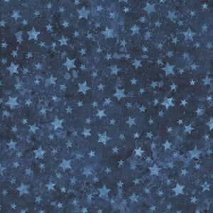 Stonehenge Stars & Stripes Blue Tone on Tone Background with Stars 12 27017-49 by Linda Ludovico