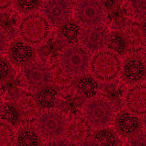 108" Henry Glass - Fanfare - Red Tie Dye - 2745W-88 - Red