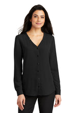 Load image into Gallery viewer, VB - Ladies Long Sleeve Button-Front Blouse  LW700