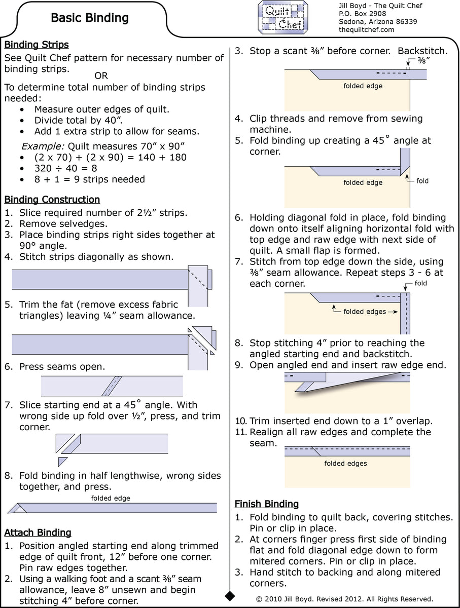 Basic Binding Instuctions – K&K Logo