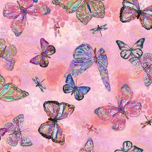 Windham Fabrics Shine On Flutter Pink 54841D-2