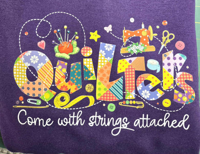 Crew Sweatshirt - Quilters come with strings...