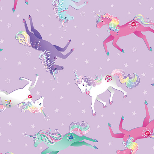 Magical Unicorns Lilac  By KANVAS STUDIO  14523-65