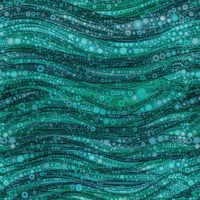 Gigi in the Garden -Abstract Circles-Teal- 16240105-01
