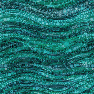 Gigi in the Garden -Abstract Circles-Teal- 16240105-01