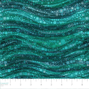 Gigi in the Garden -Abstract Circles-Teal- 16240105-01
