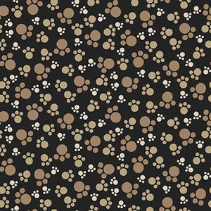 Big Kitties 1636-99 Black by Shelly Comiskey for Henry Glass Fabrics