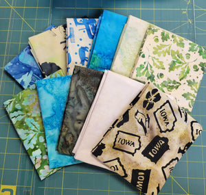2024 AISH - Iowa Toss Batik Fabric Fat Quarter Bundle  by Island Batiks