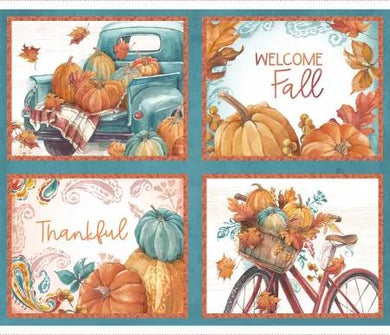 Pumpkin Please Quilt Panel 22212-PNL by 3 Wishes