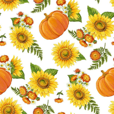 Sunshine Harvest Flower Pumpkin Toss Multi Northcott   #25457-10