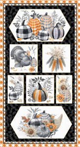Harvest Classics by Anna Bailey Black Autumn Panel 24"  2718P-99