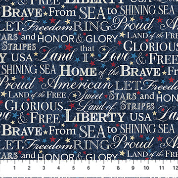 Stars & Stripes 13 - Stonehenge 27885-49 Navy Multi by Linda Ludovico