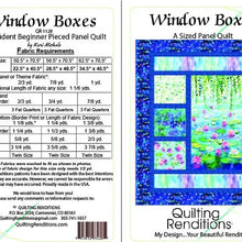 Load image into Gallery viewer, Pattern - Window Boxes: A Sized Panel Quilt Pattern