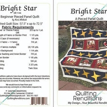 Load image into Gallery viewer, Pattern - Bright Star: A Pieced Panel Quilt Pattern