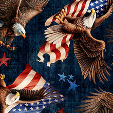 Load image into Gallery viewer, QT - 1776   AMERICAN EAGLE &amp; FLAG TOSS  Navy    31661 -E