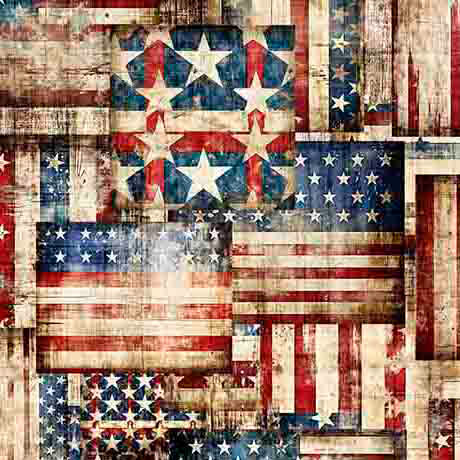 QT - 1776   FLAG PATCHWORK  31663 -RN
