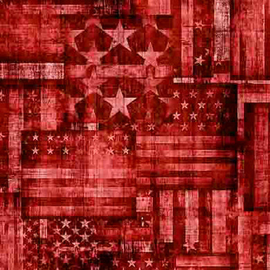 QT - 1776   FLAG PATCHWORK  RED 31663 -R