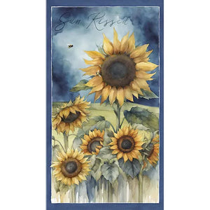 Sunkissed Blue Sunflower Panel 24″ by Wilmington 