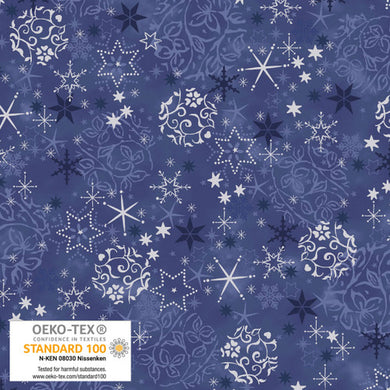 Blank Fabric - 4592M-600 Blue Silver STOF