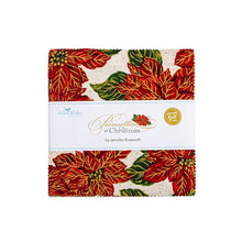 Load image into Gallery viewer, Poinsettias at Christmas 5″ Charm Pack 42pc