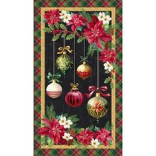 Load image into Gallery viewer, Holiday Splendor Black Ornamental Wonder Quilt Panel  54062P-1