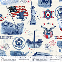 Load image into Gallery viewer, Windham Fabrics American Tribute Whistler Studios Majestic America White 55287-2