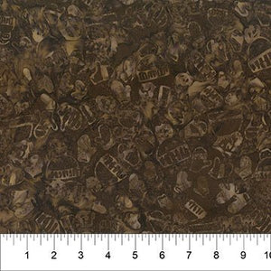 Arctic Fun Batik Quilt Fabric - Mocha Hat & Gloves 83284-36