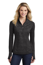 Load image into Gallery viewer, Sport-Tek ® Ladies Sport-Wick ® Stretch Reflective Heather 1/2-Zip Pullover  LST855