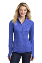 Load image into Gallery viewer, Sport-Tek ® Ladies Sport-Wick ® Stretch Reflective Heather 1/2-Zip Pullover  LST855