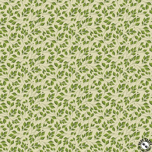 Curated Blooms C1533-Leaves Light Olive by Riley Blake Designs 