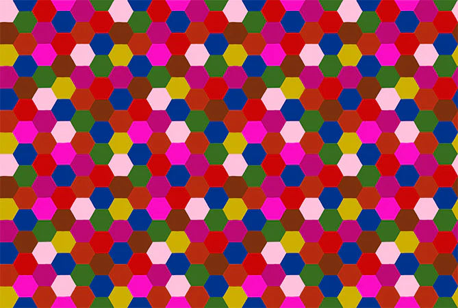 Anna Maria Textiles- Piecework Hexagons Eccentric - AMT111-28L