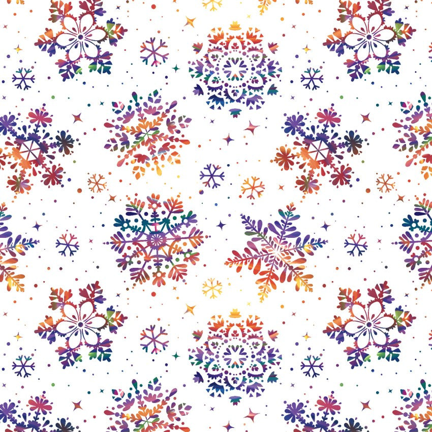 Frostykins White Snowflakes Fabric BQI4270-01
