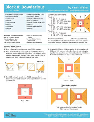 RBD 2025 Block 8 - Bowdacious  Free Pattern Download