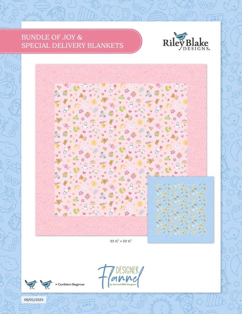 Riley Blake Flannel Receiving Blanket - PDF DOWNLOAD