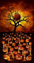 Load image into Gallery viewer, Timeless Treasures All Hallows Eve CD2914 Orange Jack O Lantern Blood Moon 24&quot; Panel