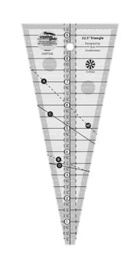 Ruler - Creative Grids 22-1/2 Degree Triangle Quilt Ruler # CGRT225