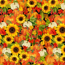 Load image into Gallery viewer, Timeless Treasures Fall Is In The Air CM2801 Autumn Harvest Floral w/Metallic