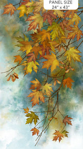 Autumn Splendor Multi Maple Leaves 24" Panel PTN3142