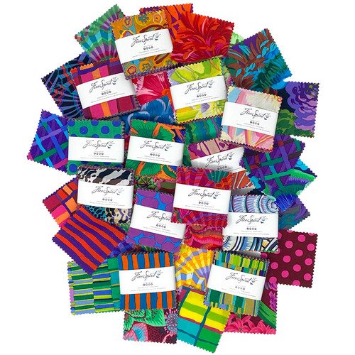 Assorted Mini Charm Pack 42. Pc Kaffe Fassett Collective Saturday Stash Spirit Fabrics