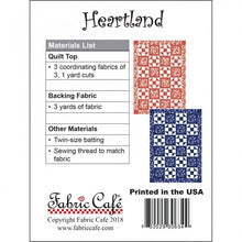 Load image into Gallery viewer, Pattern - Heartland 3-Yard Quilt Designer: Donna Robertson  FCA091829-01