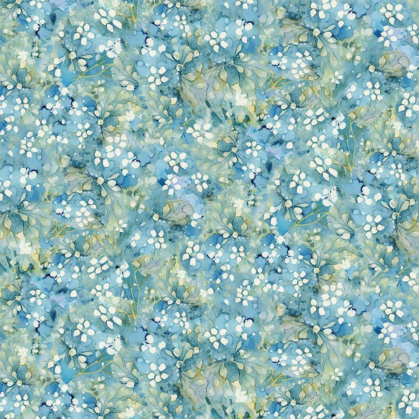 Forest Whisper FLEUR-CD3687 BLUE by Timeless Treasures Fabrics