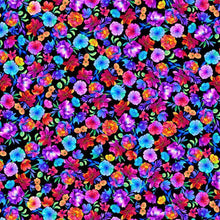 Load image into Gallery viewer, Petal Power Black Multi Floral  CD3819-BLACK