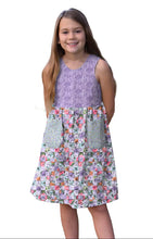 Load image into Gallery viewer, Fabrics Sweet Flora Girls Jumper Lilac Cut &amp; Sew Panel 32337L