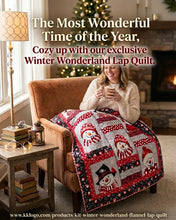Load image into Gallery viewer, Kit - Winter Wonderland Snow Crew Flannel Lap Quilt