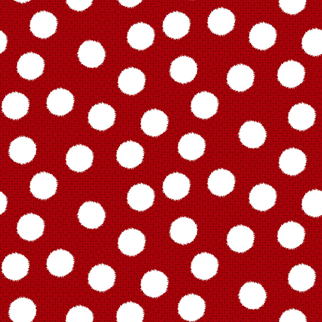 Snow Crew Flannel F1292-88 Red by Barb Tourtillotte for Henry Glass Fabrics