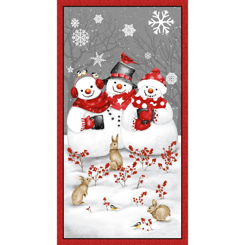 Snow Crew Flannel F1296P-89 Panel Multi by Barb Tourtillotte for Henry Glass Fabrics