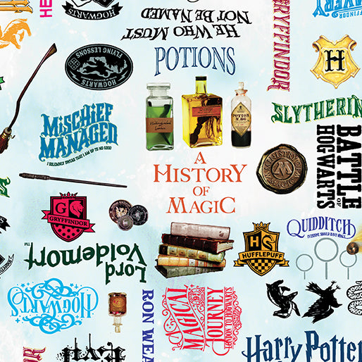 Harry Potter Sky Blue Words 15214-05 – K&K Logo